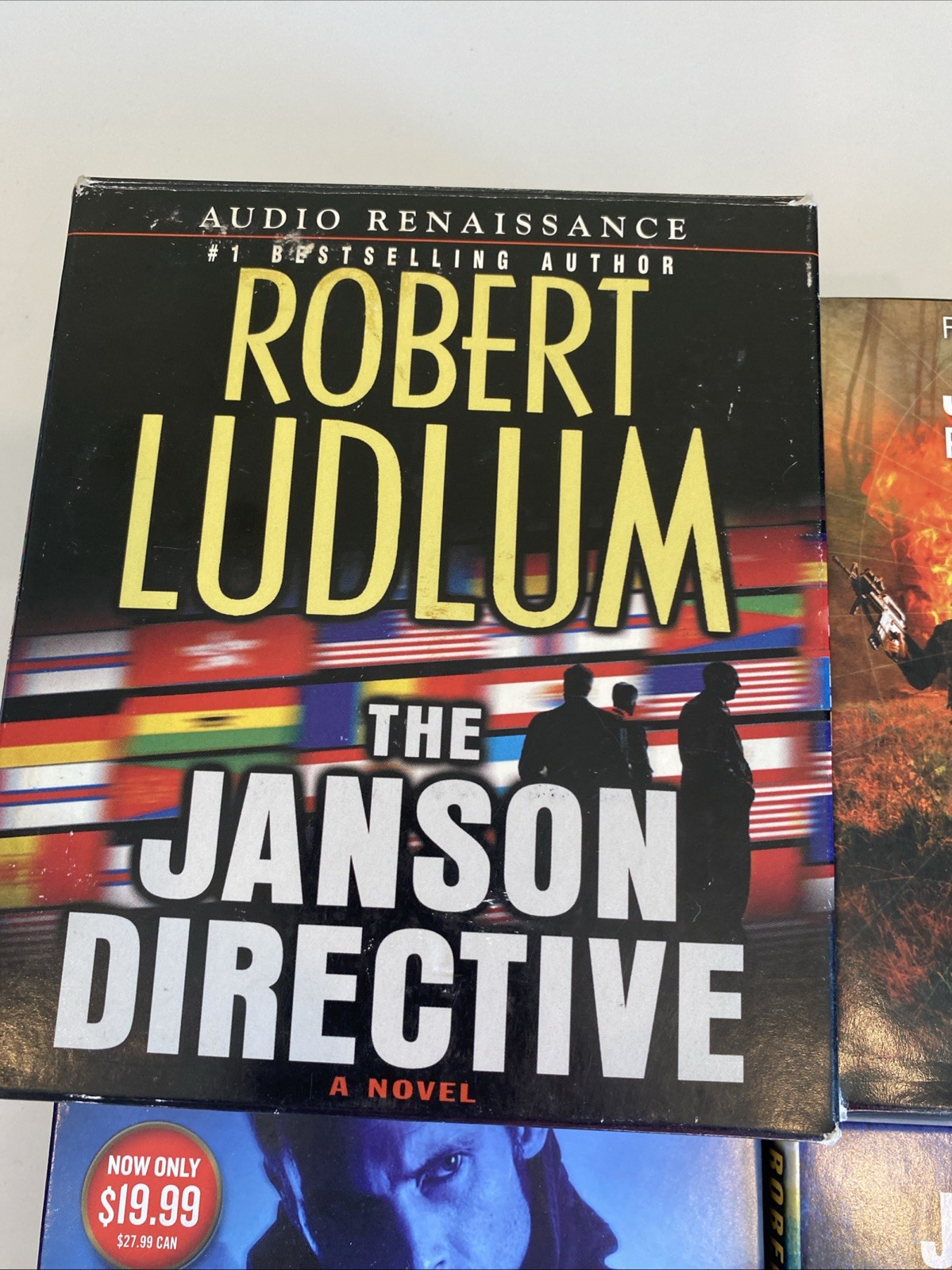 LOT OF 4 ROBERT LUDLUM AUDIO BOOKS on CD Bourne Legacy Utopia Experiment Janson