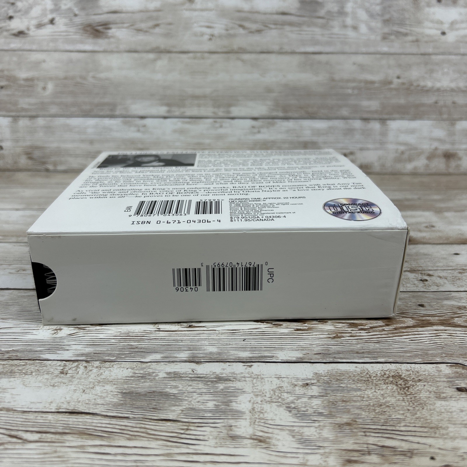 Stephen King: Bag of Bones Audio Book — 20 CD Set — Read by the Author — 1998