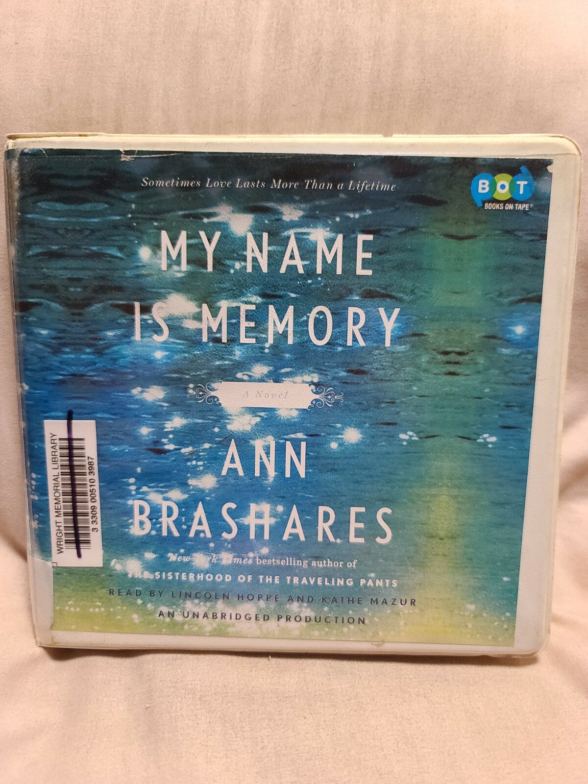 Shelf192 Audiobook~ My name is memory- Ann brashares- unabridged