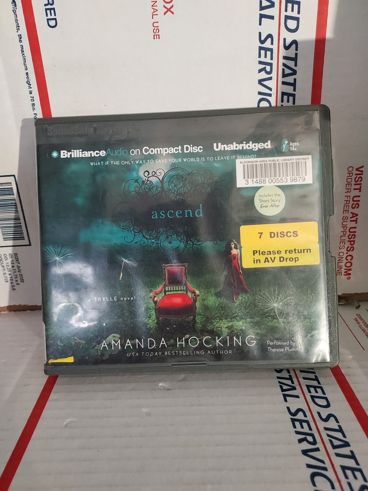 Ascend — Amanda Hocking — Audio book — 8 hours — 7 discs Unabridged — #1g