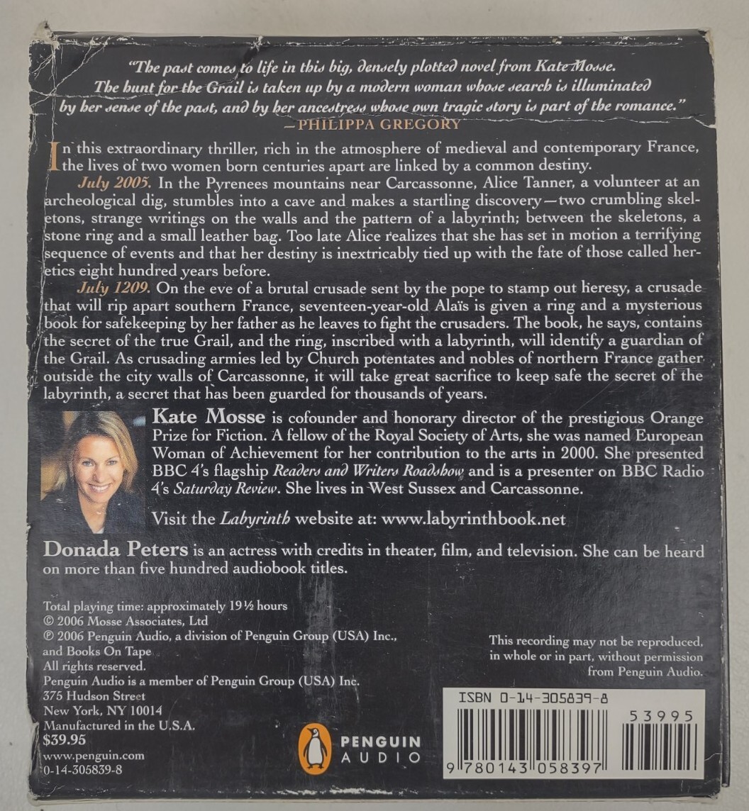 Labyrinth By Kate Mosse Audiobook On CD Unabridged Penquin Audio 16 Discs 19 Hrs