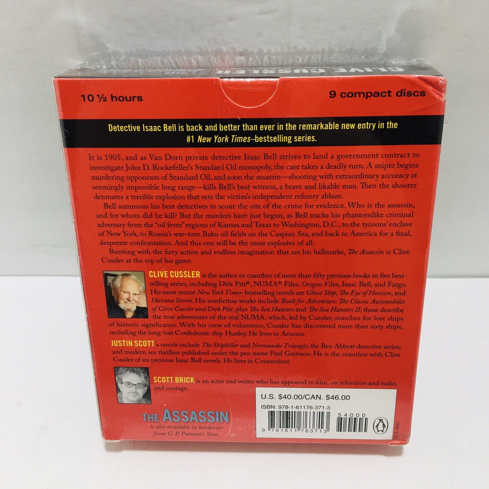 The Assassin Clive Cussler UNABRIDGED 9 CD Audiobook Isaac Bell Adventure NEW
