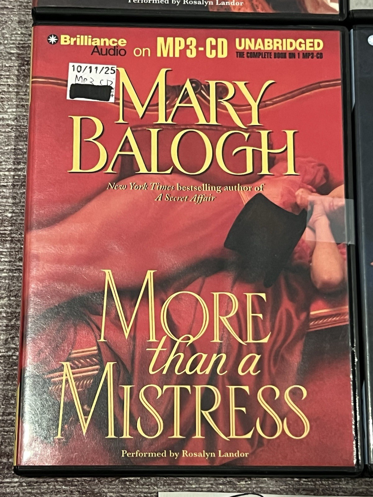 Mary Balogh Romance Series (Brilliance Audiobook MP3-CD Set Of 4) Very Good !