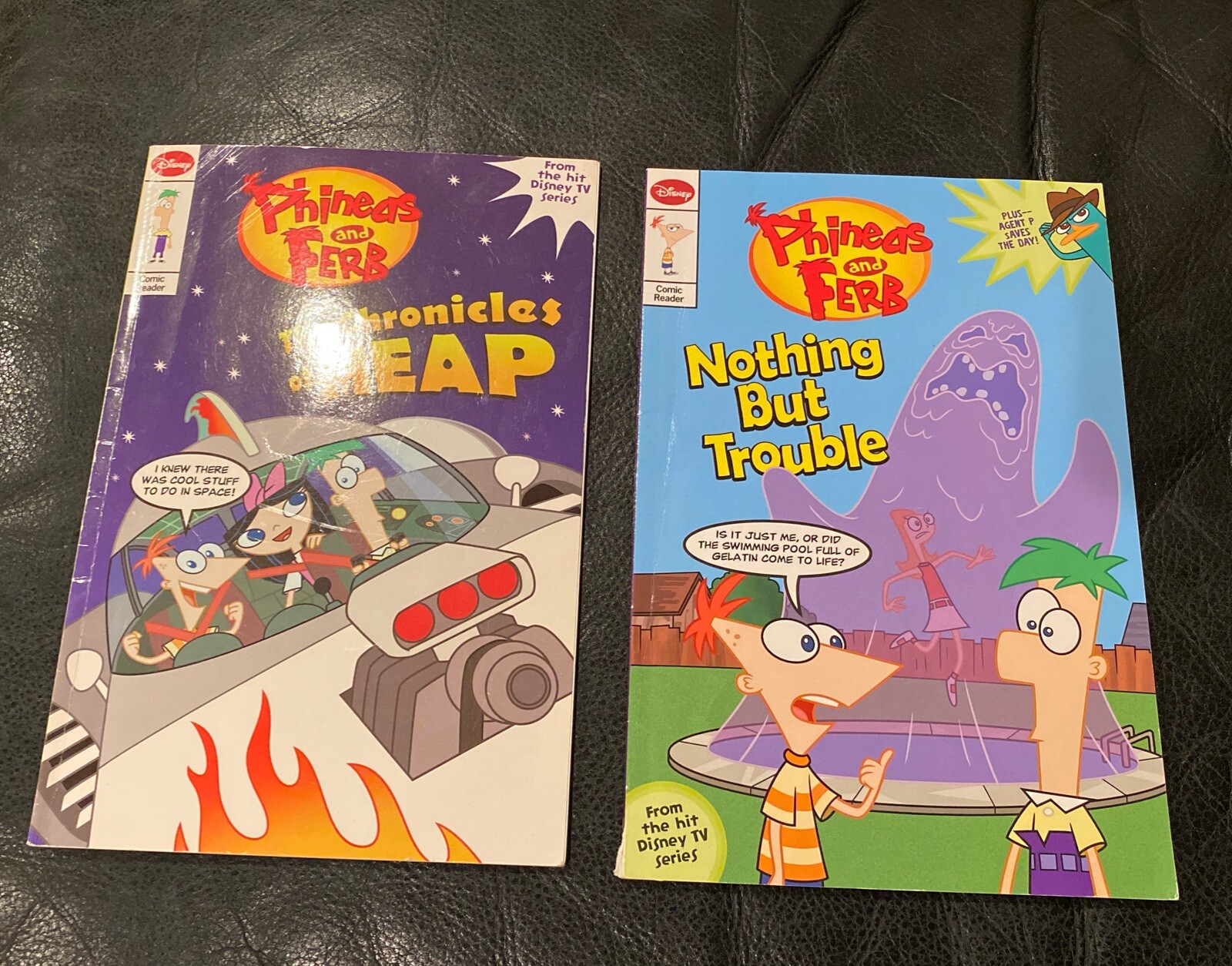 Lot Of 2 Phineas and Ferb Comic Readers Chronicles Of Meap Nothing But Trouble