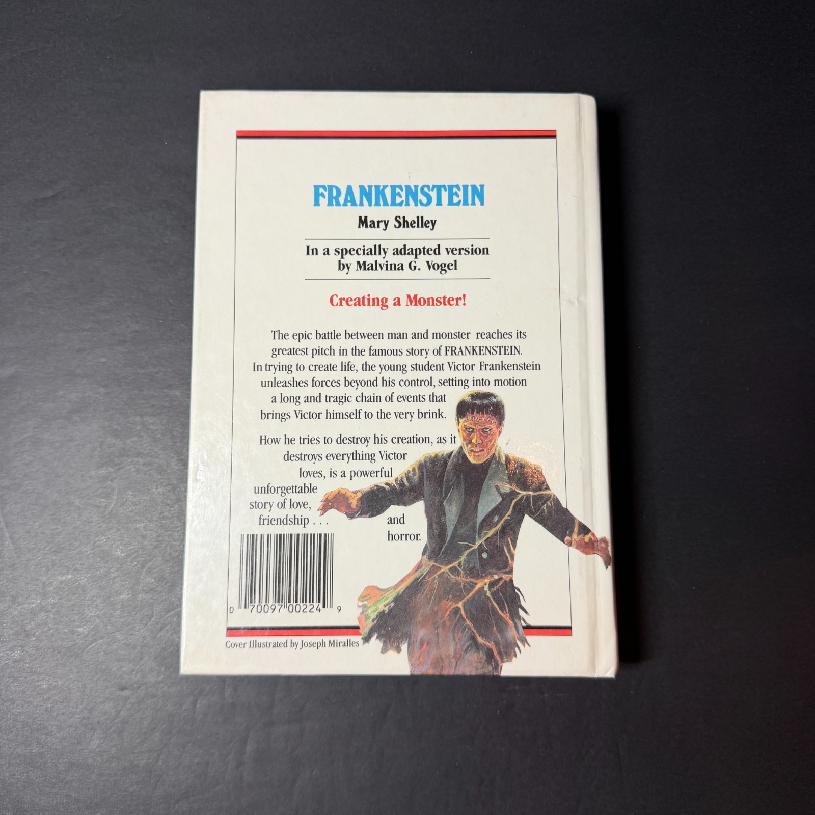 Frankenstein Mary Shelley Great Illustrated Classics Book 1993 Horror Monster HC