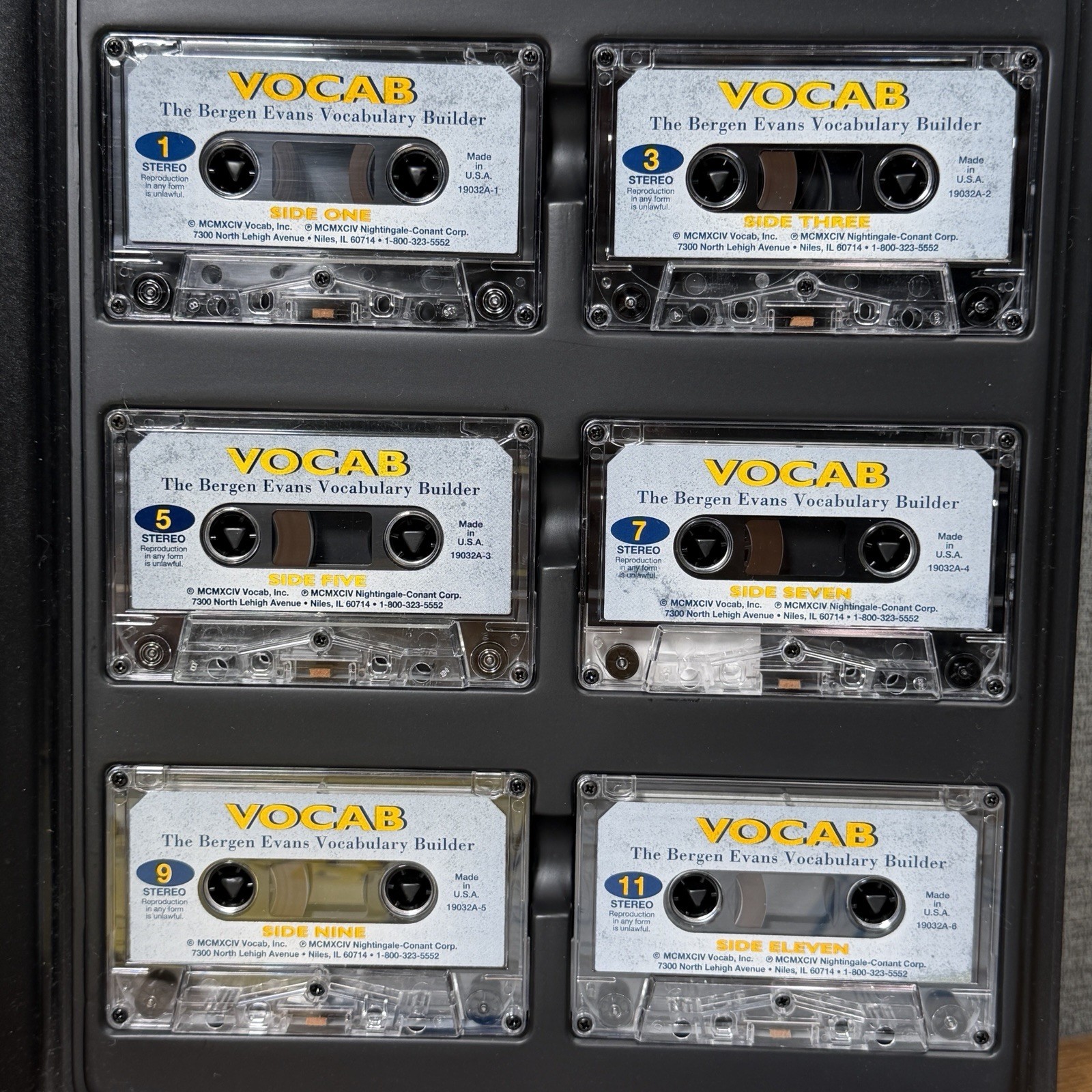 Bergen-Evan’s VOCAB Vocabulary Program 6 Cassette Tape Nightingale Conant