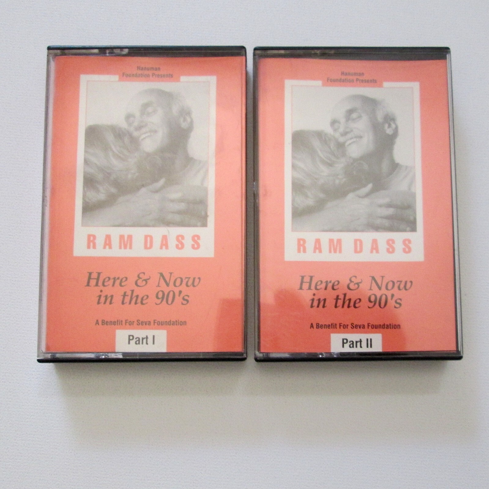Ram Dass Here & Now In The 90s Two Cassettes Part I & II Seva Foundation Benefit
