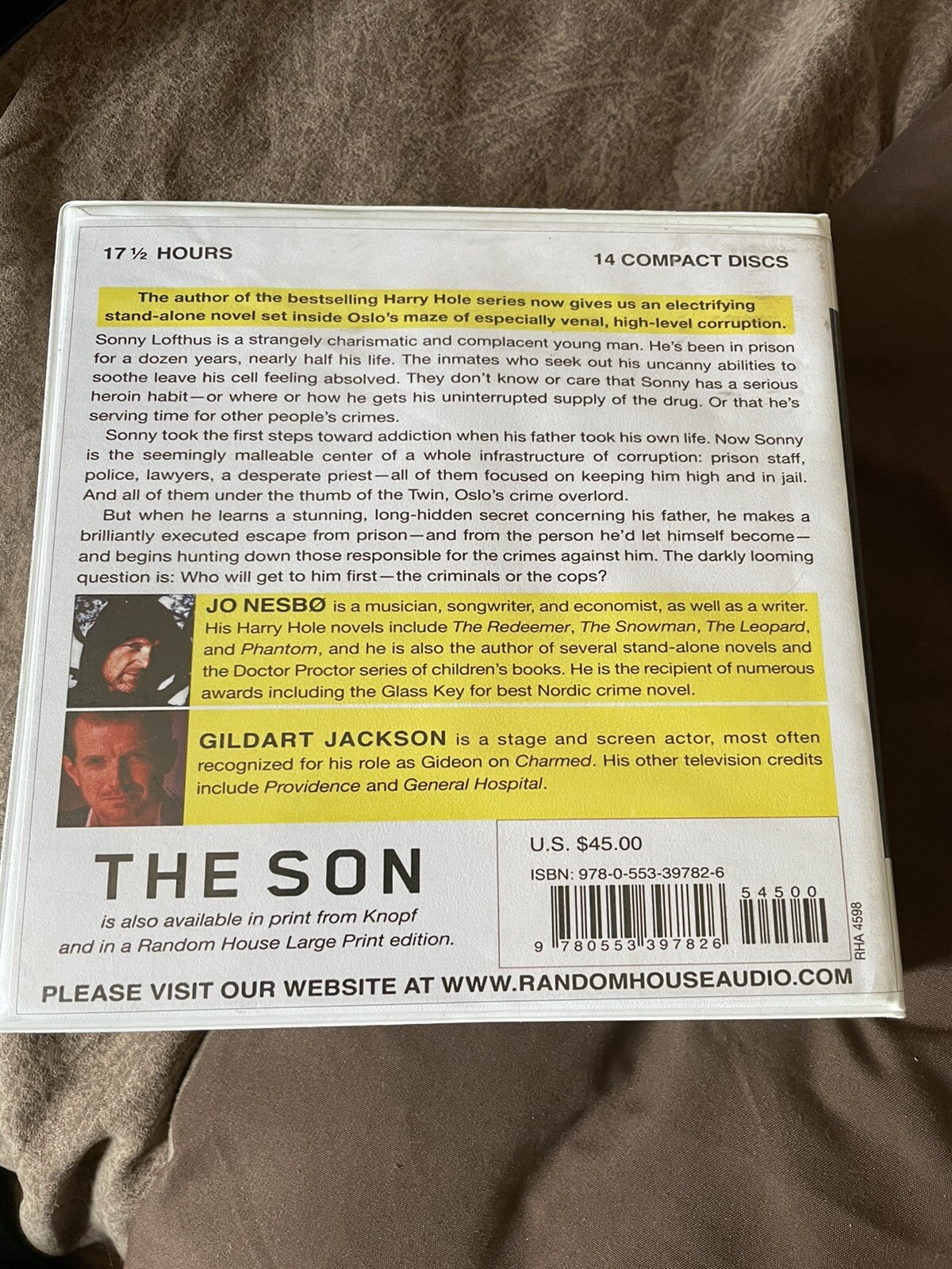 Jo Nesbo Audiobook The Son:14 CD Disc Set 17 1/2 Hours