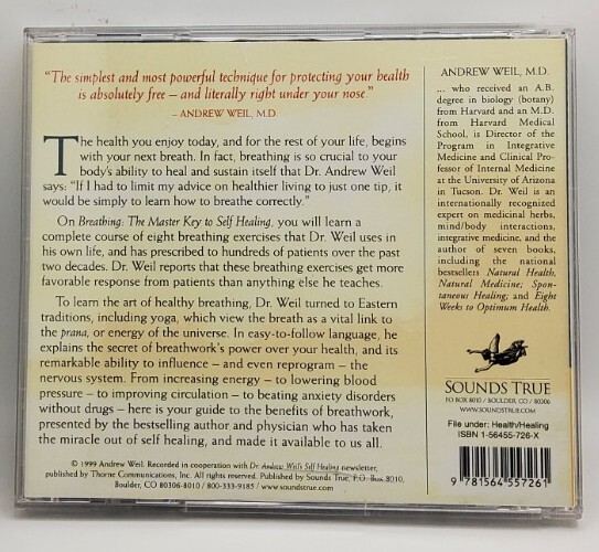 Andrew Weil, M.D. — Breathing : The Master Key to Self Healing 2 CD Set, Pre-own