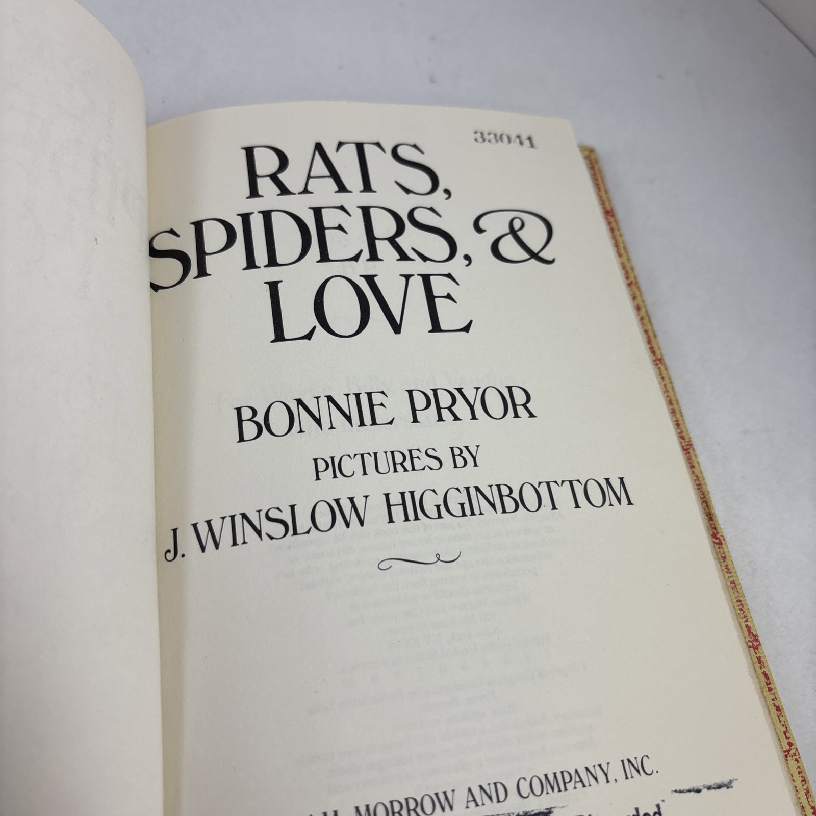 Rats, Spiders and Love by Bonnie Pryor (1986, Hardcover) 1st Edition Ex Libris