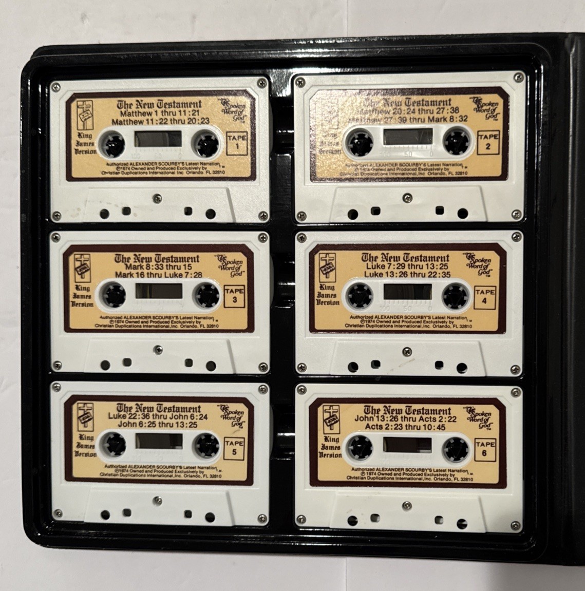 The New Testament KJV by Alexander Scourby Complete Set of 12 Cassettes Vintage