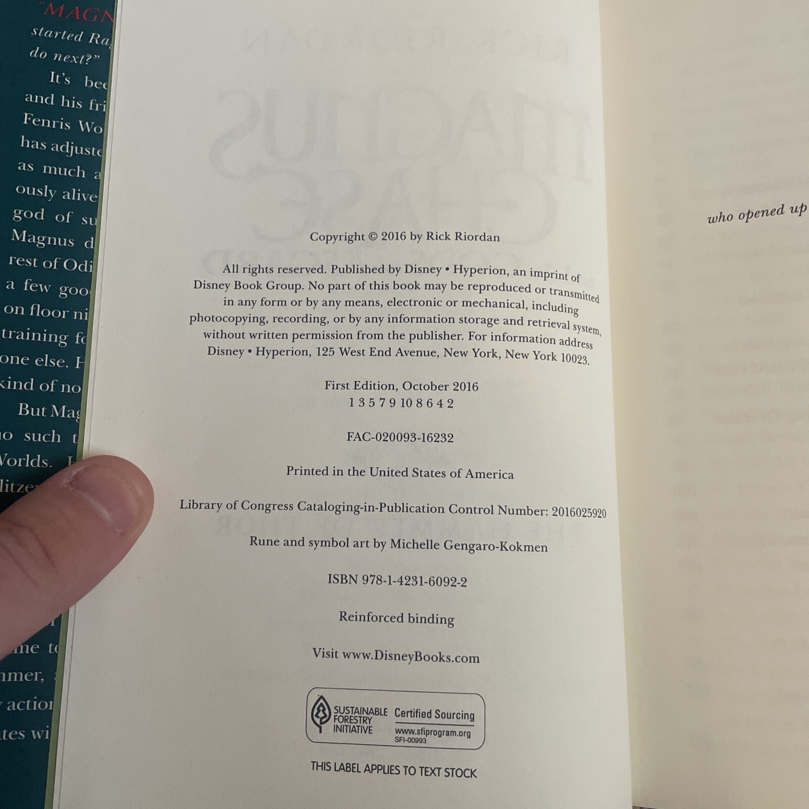 Magnus Chase and the Gods of Asgard, Book Two First Edition, First Printing