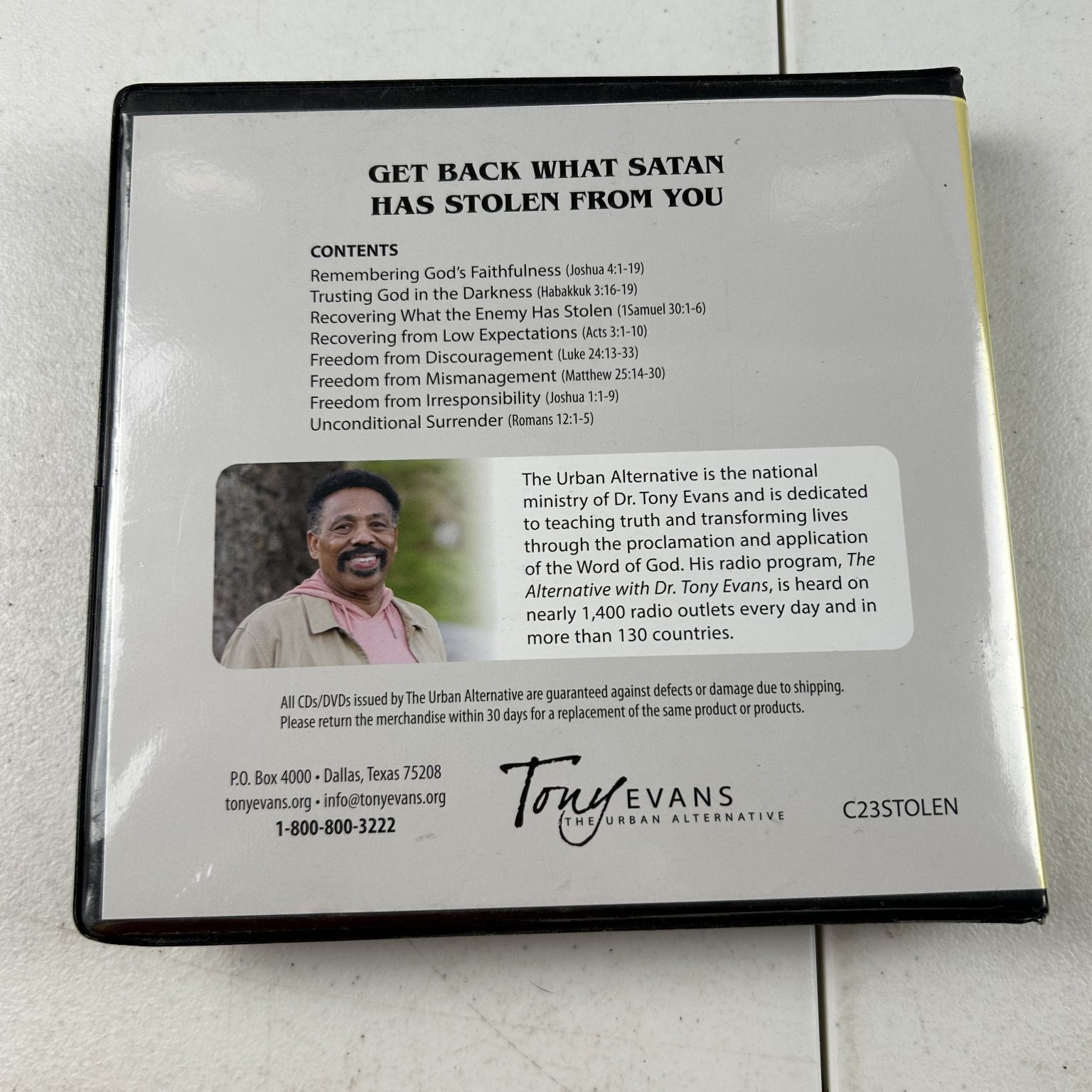 Get Back What Satan Has Stolen by Tony Evans Audiobook CDs 8 Discs