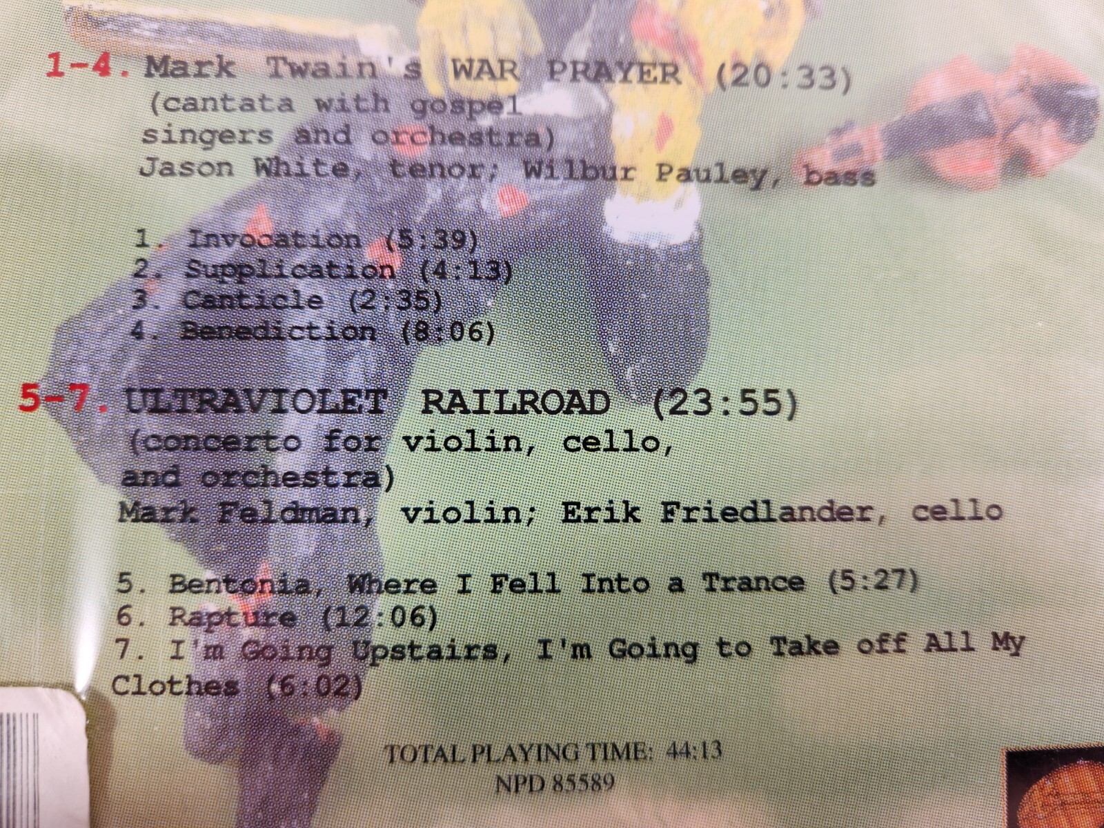 Dave Soldier — War Prayer Manhattan Chamber Orchestra -Spoken Word Musical Audio