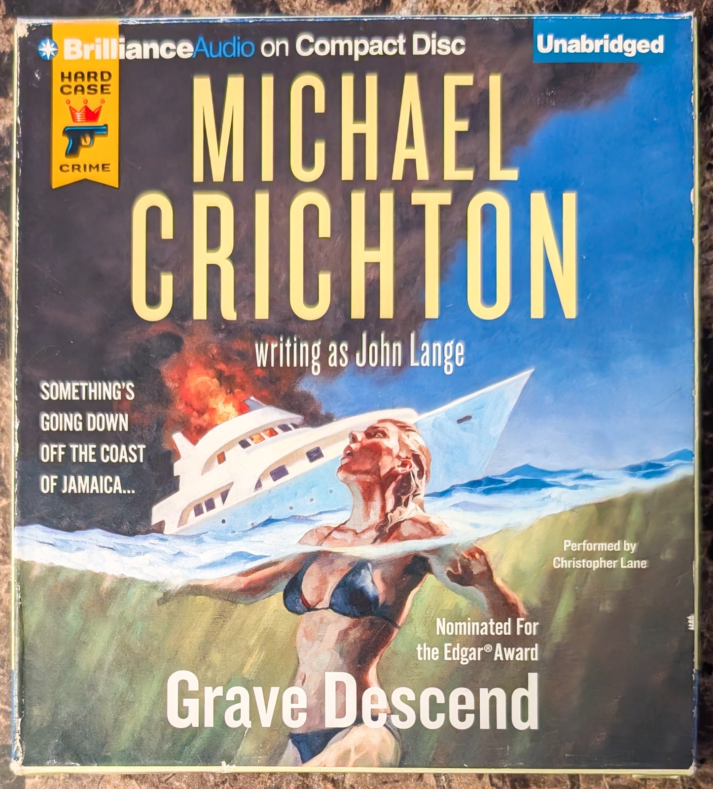 Michael Crichton as John Lange — Grave Descend (CD Audiobook, 2015, 3-Disc Set)