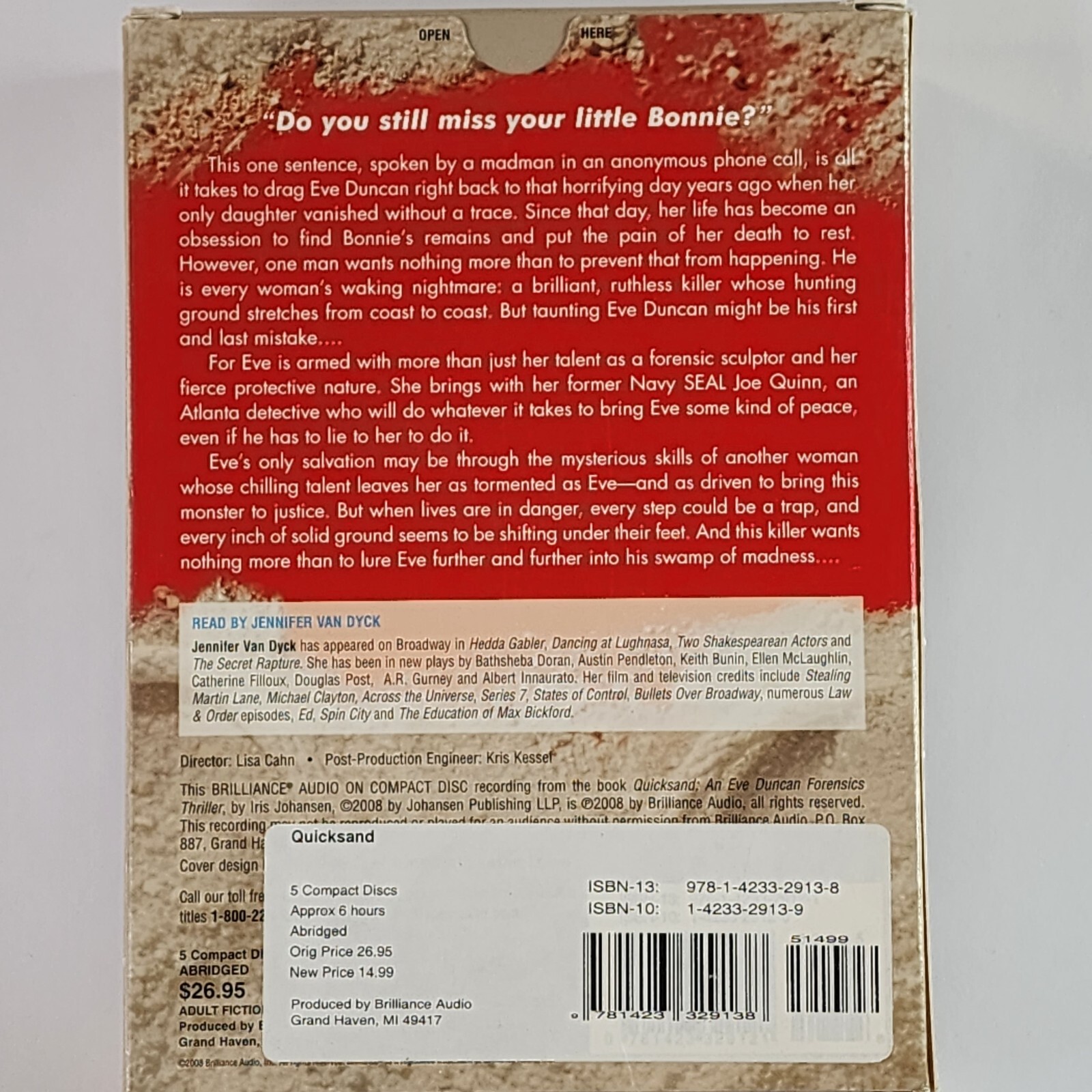 Quicksand by Iris Johansen, Audiobook Compact Disc (CD)