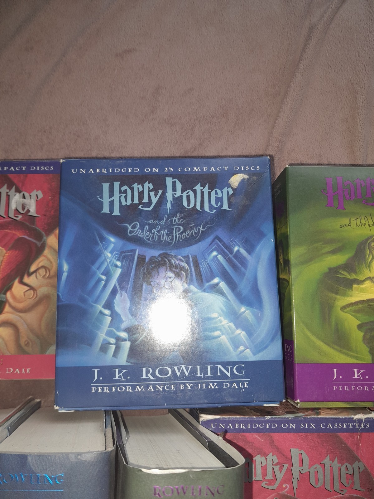 Harry Potter Collection Of 6 Books, 4 Audio books On Tape, 3 Audio Books On CD
