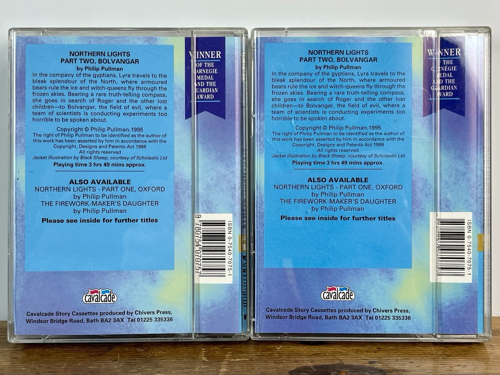 NORTHERN LIGHTS AUDIO CASSETTES Philip Pullman Complete 8-Tape Set Full Cast