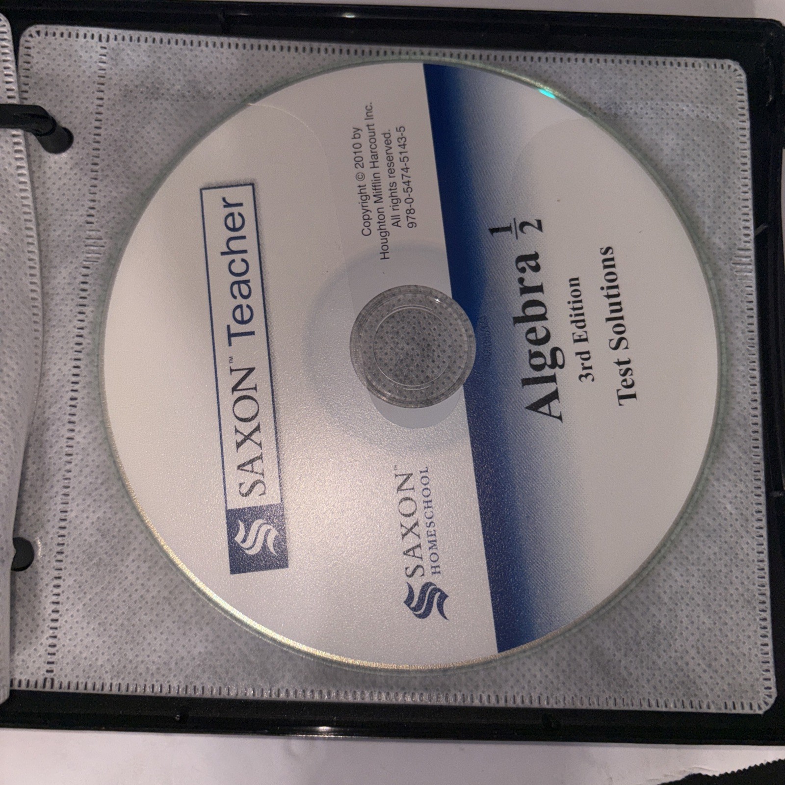 Saxon Teacher Algebra 1/2 Lessons / Test Cds MISSING FIRST DISC (Lesson 1-30)