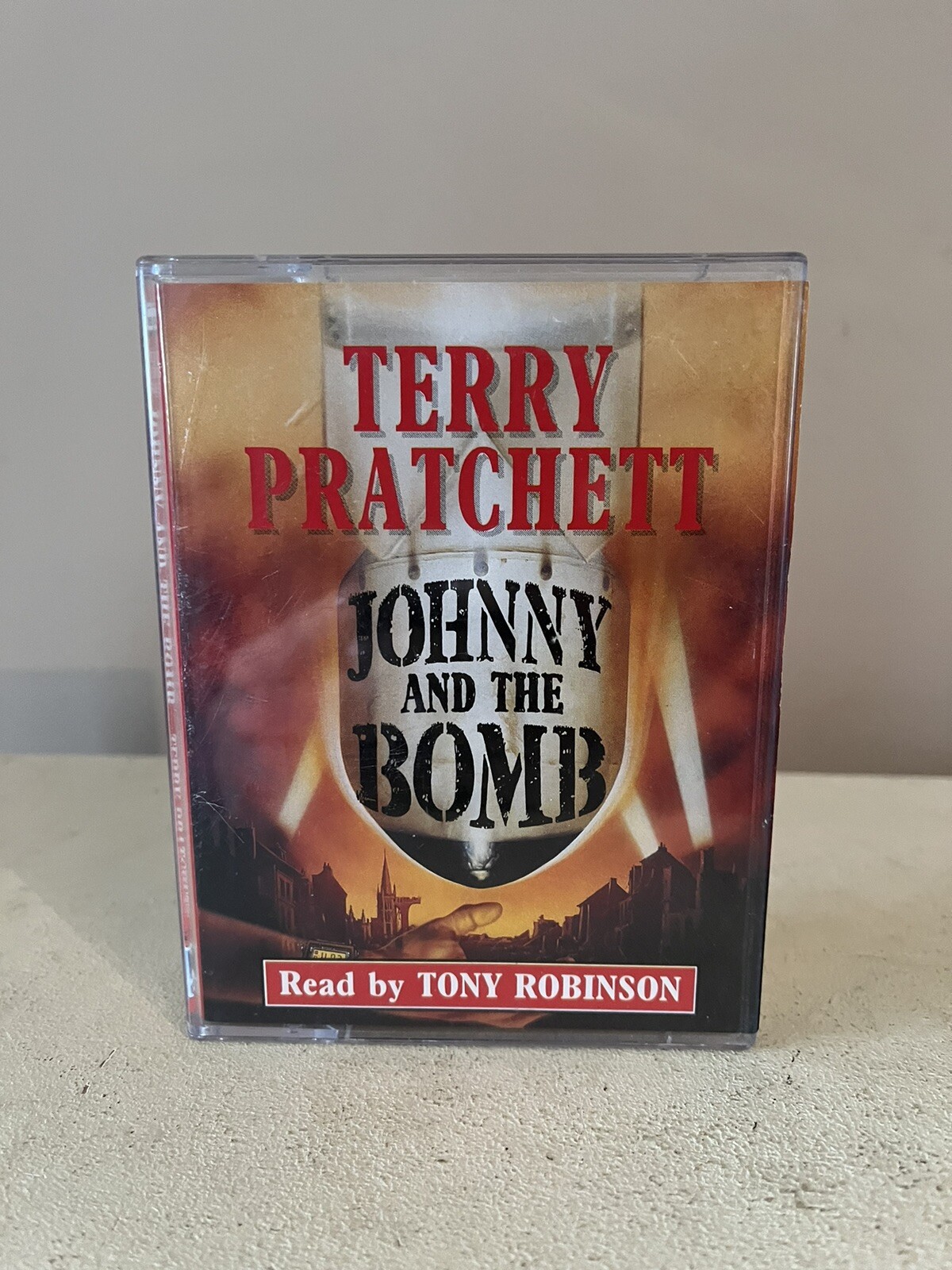 Terry Pratchett audio cassettes x 2, Johnny and the Bomb read by Tony Robinson