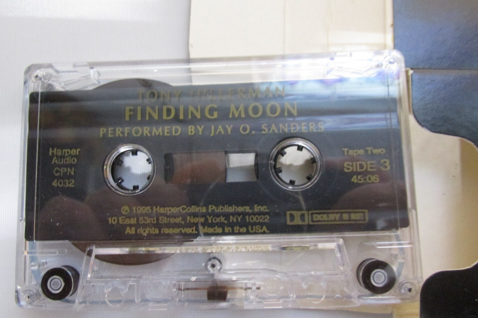 Audio Book — Finding Moon — Tony Hilleerman — Harper Audio — 4 cassettes -1995