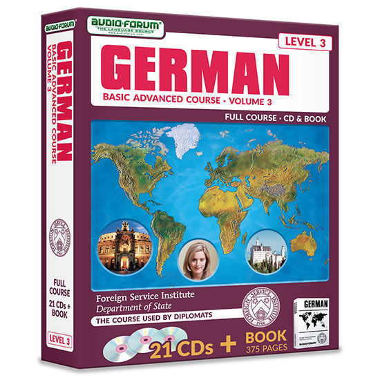 FSI: Basic German 3 — Advanced (21 CDs/Book) by Foreign Service Institute *NEW*