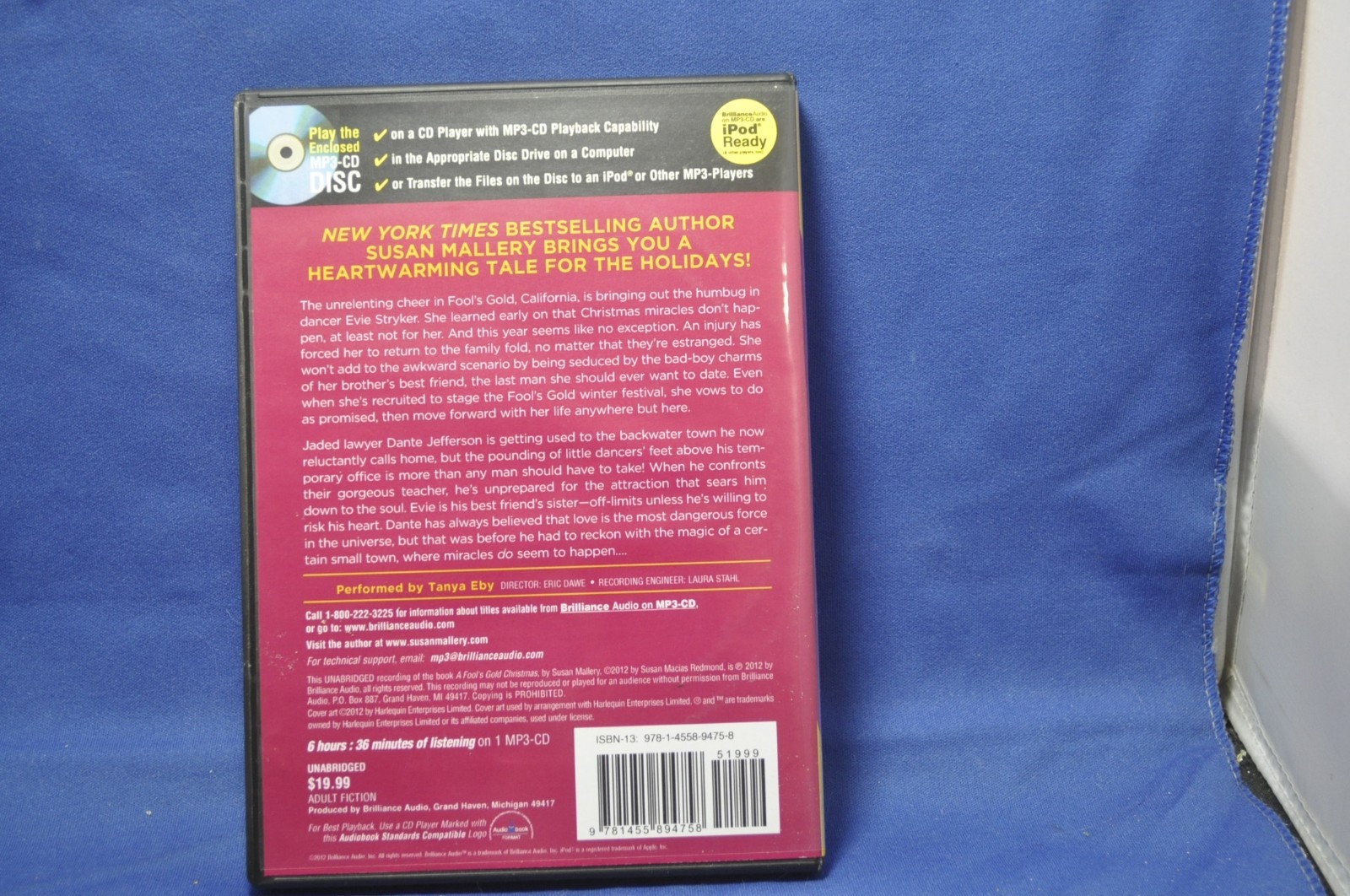 A Fool’s Gold Christmas MP3-CD Audiobook by Susan Mallery