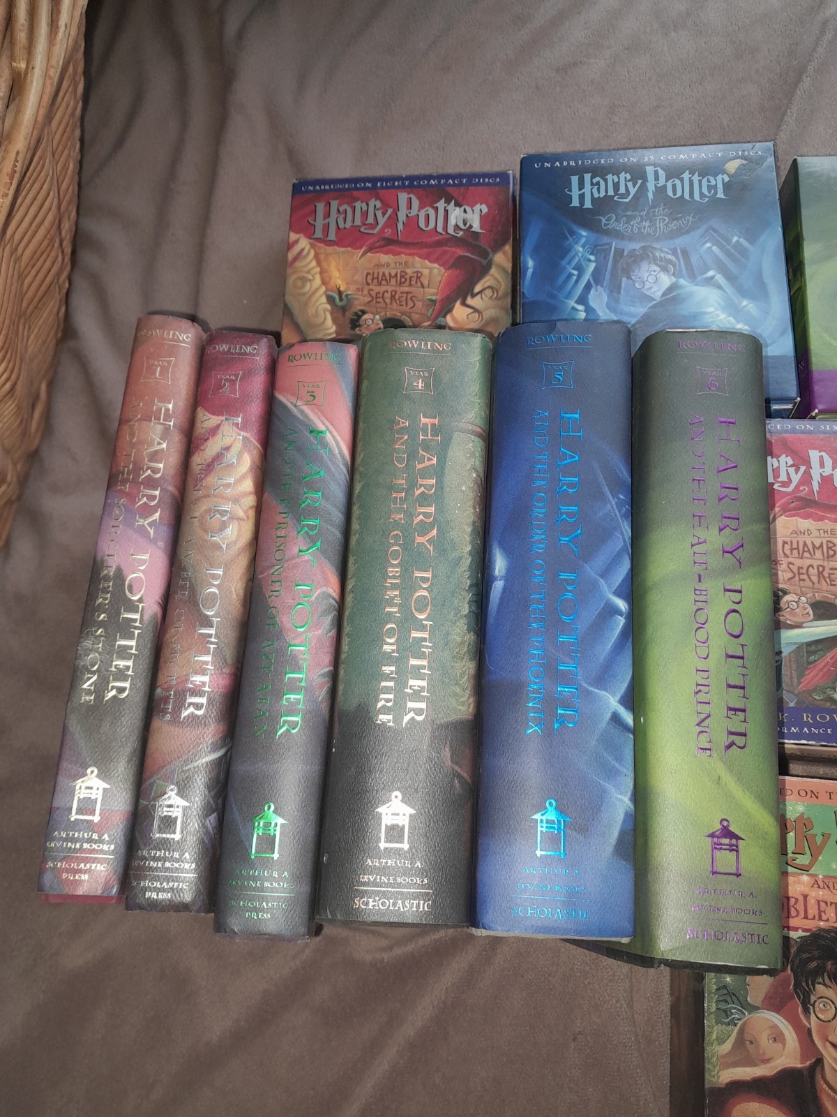 Harry Potter Collection Of 6 Books, 4 Audio books On Tape, 3 Audio Books On CD