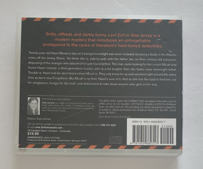 Last Exit in New Jersey by C. E. Grundler (10-CD Audiobook, 2012)