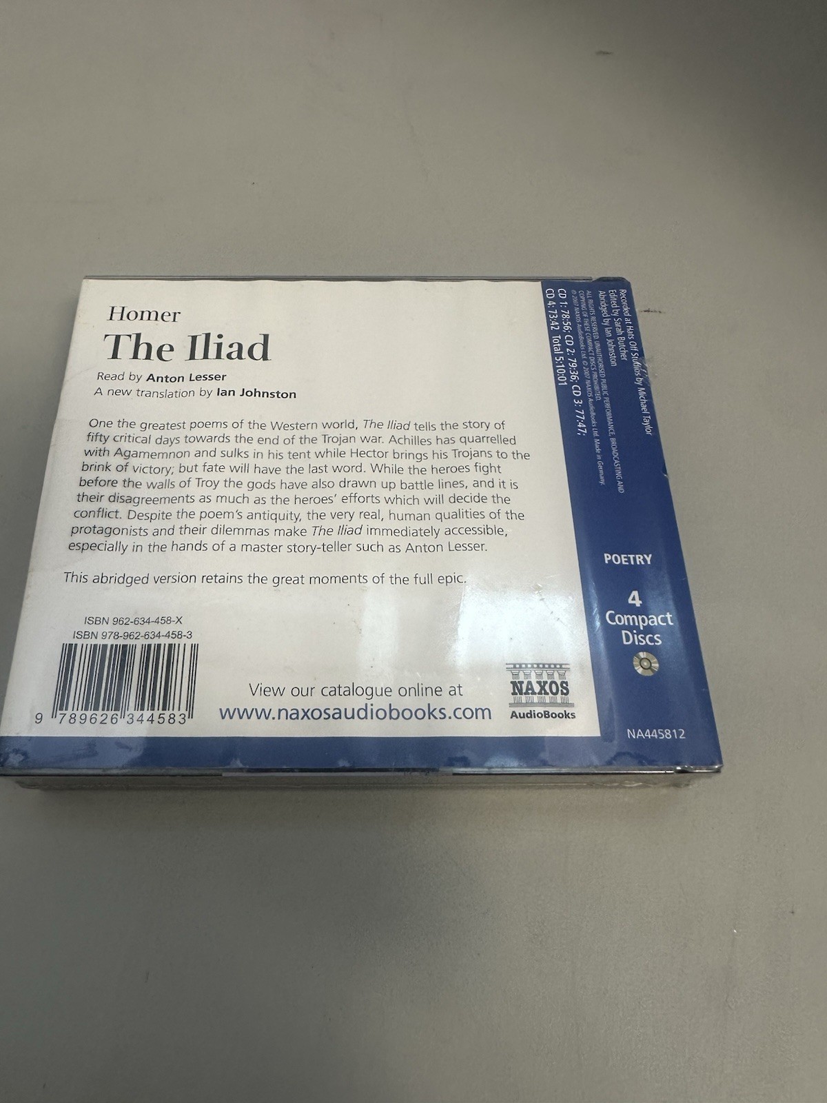 The Iliad by Robert Fagles (2007, Compact Disc, Abridged edition)