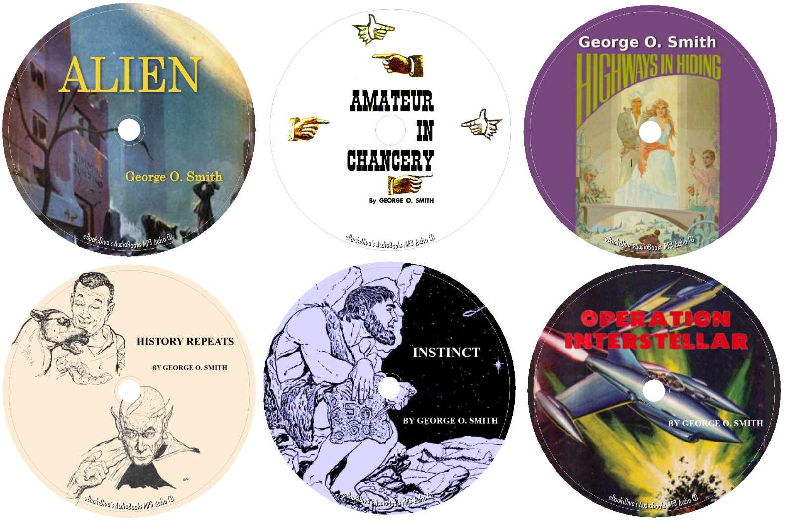 George O. Smith Collection of 12 Science Fiction Audiobooks in 12 MP3 Audio CDs
