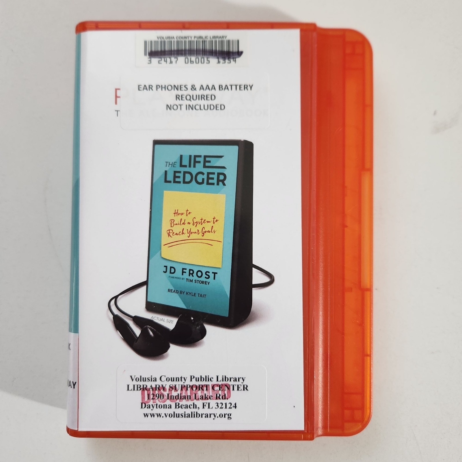 The Life Ledger by JD Frost Playaway Audiobook, Former Library Copy — Self Help