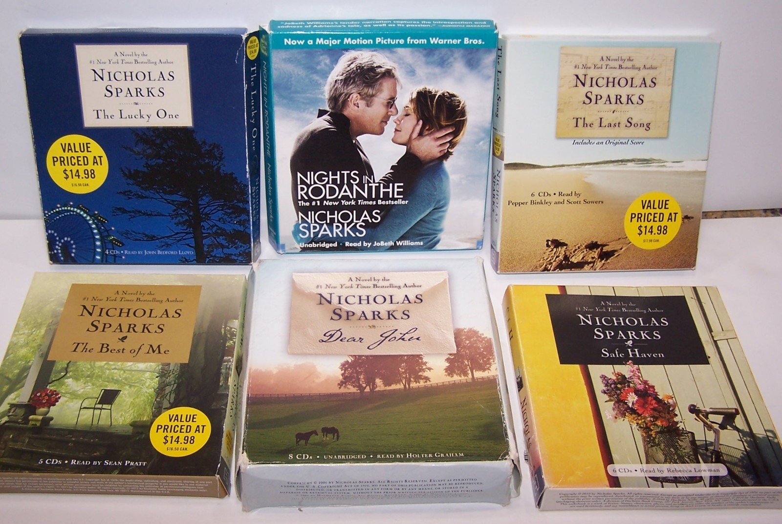 Lot of 6 Nicholas Sparks Books on CD SAFE HAVEN/DEAR JOHN/THE LAST SONG…