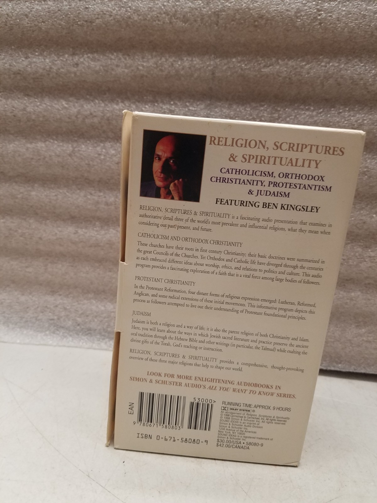 Religion, Scriptures & Spirituality Read by Ben Kingsley 6 Cassettee Audio Tape