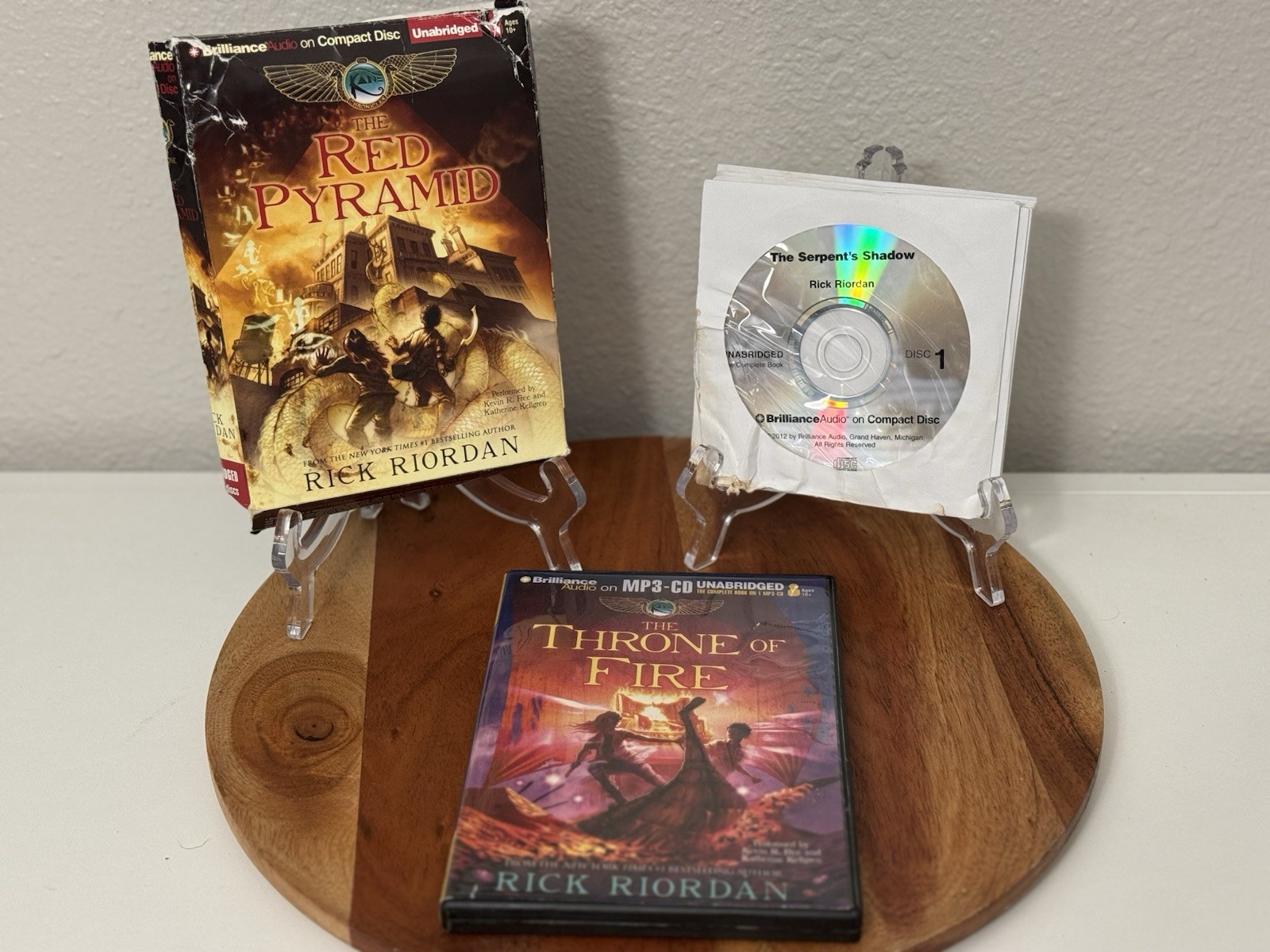 Rick Riordan Kane Chronicles Trilogy Red Pyramid Throne of Fire & Serpent Audio