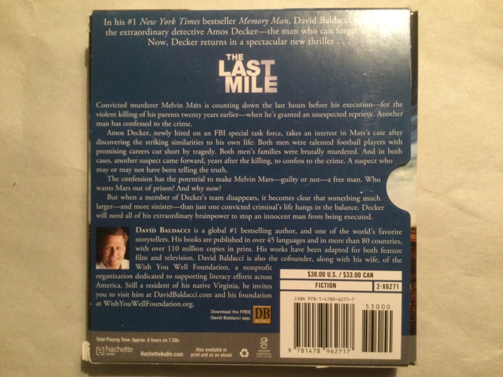 The Last Mile , Amos Decker Series by David Baldacci Abridged CD Audio Book