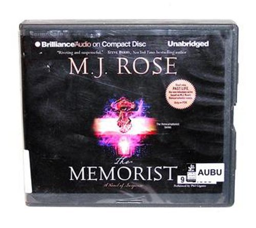 BOOK/AUDIOBOOK CD M.J. Rose Fiction Novel Suspense Reincarnation THE MEMORIST