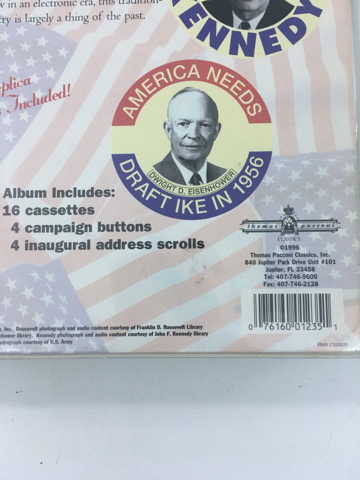 Great Leaders Of Our Time (16 Cassettes, 4 Campaign Buttons, 4 Scroll) Kennedy