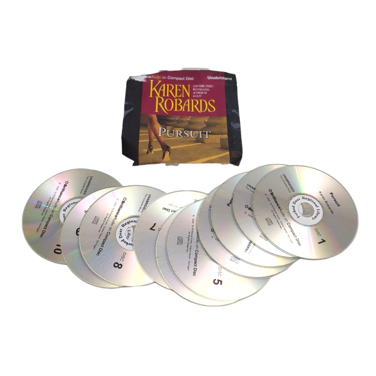 Pursuit by Karen Robards Audiobook CDs Unabridged 10 Discs — DISC ONLY