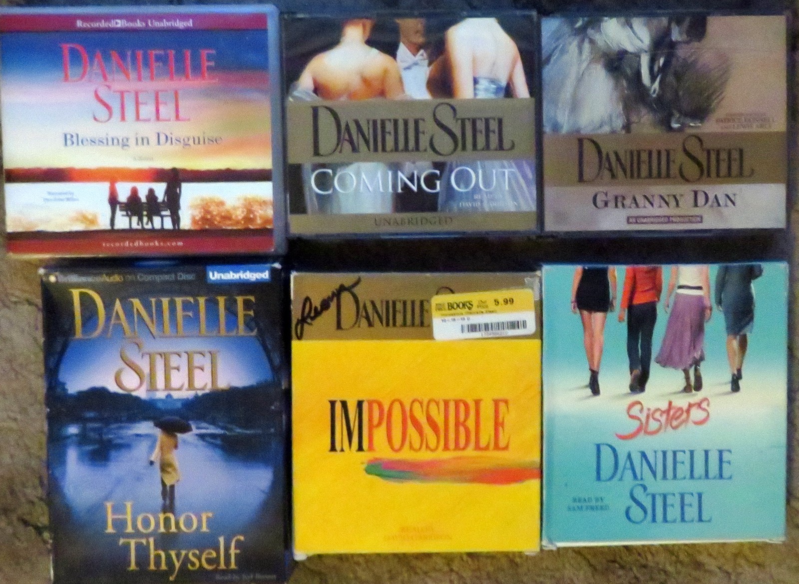 DANIELLE STEEL — Six (6) Audiobook CDs — Honor Thyself, Sisters, Impossible +