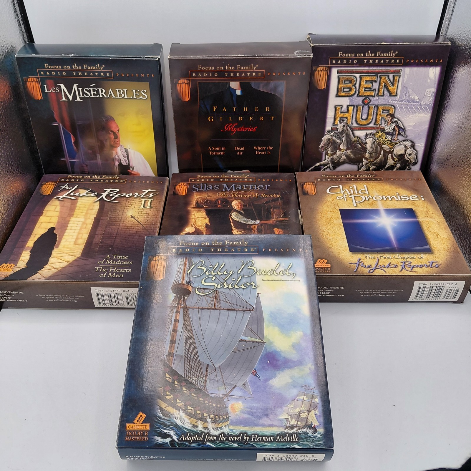 Lot Of 7 Focus On The Family Radio Theatre Cassette Tapes Les Miserables Ben Hur