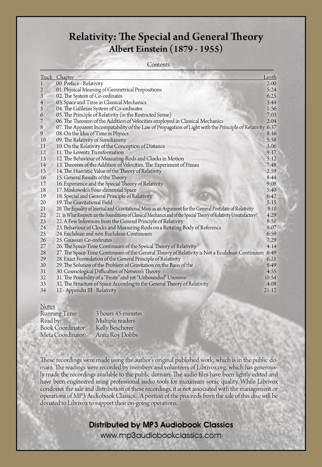 Relativity: The Special & General Theory — MP3 CD Audiobook in DVD case