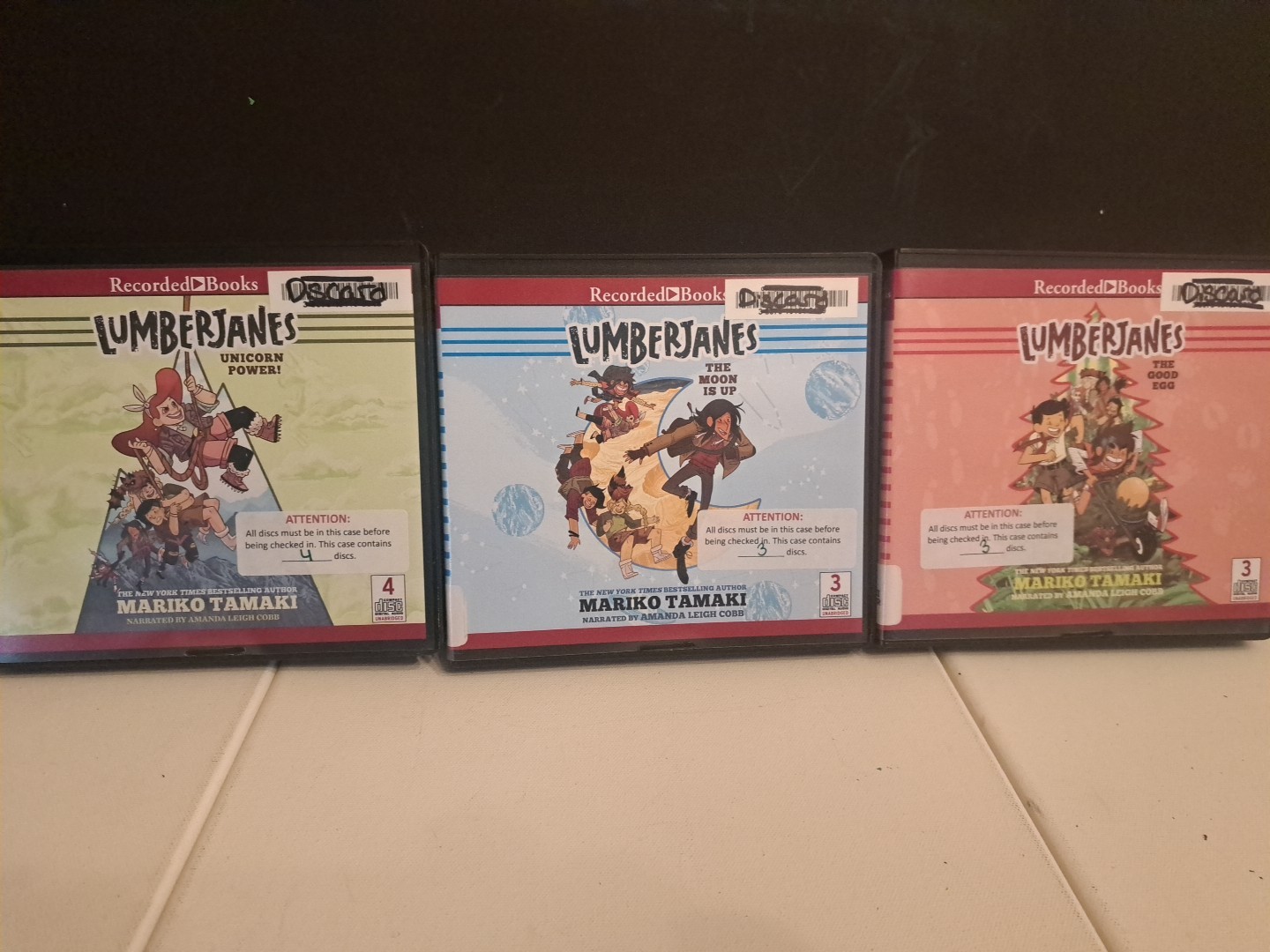 Lumberjanes by Mariko Tamaki Vol 1,2,3 Books On CD Library Copies