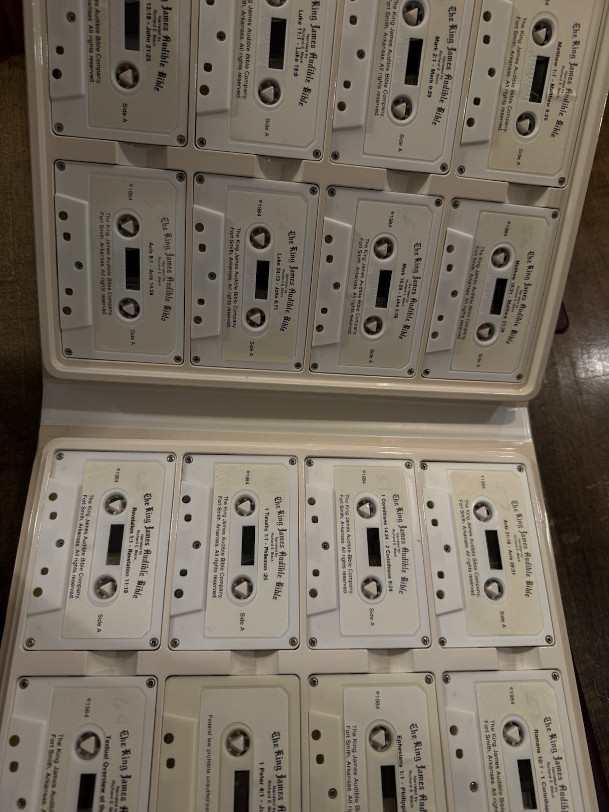 King James Version Audible Bible Cassette Tapes Richard Black 64 COMPLETE 4 VOLS