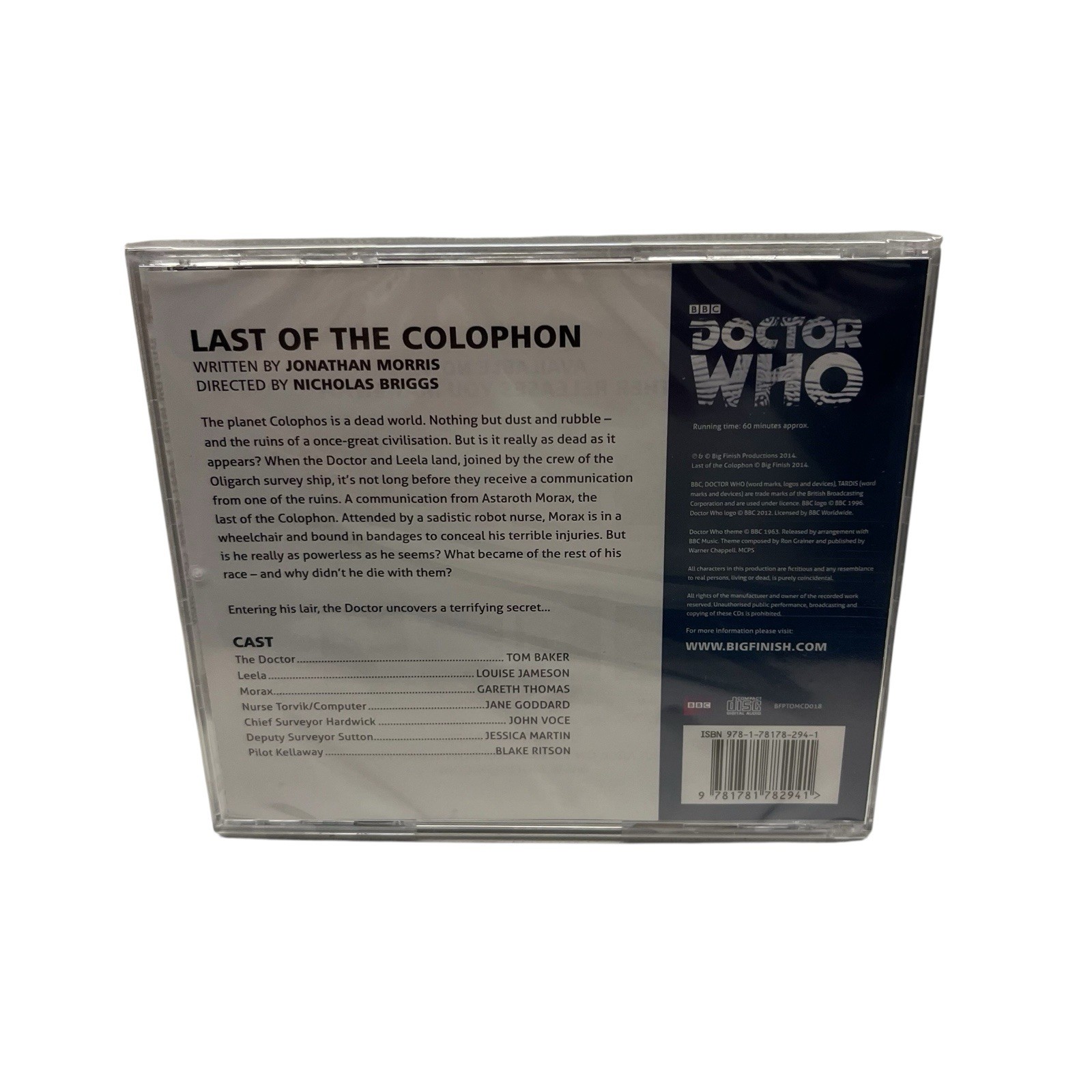 Doctor Who Last of the Colophon — Big Finish CD Tom Baker *OUT OF PRINT* New