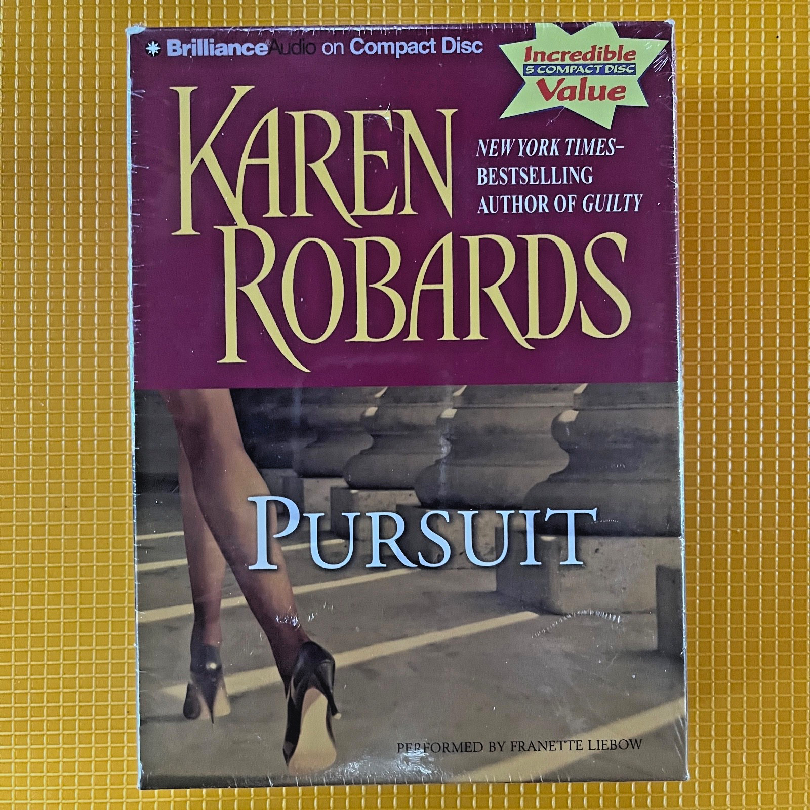 PURSUIT by KAREN ROBARDS — 2009 ABRIDGED audiobook — 5 CDs — NEW sealed