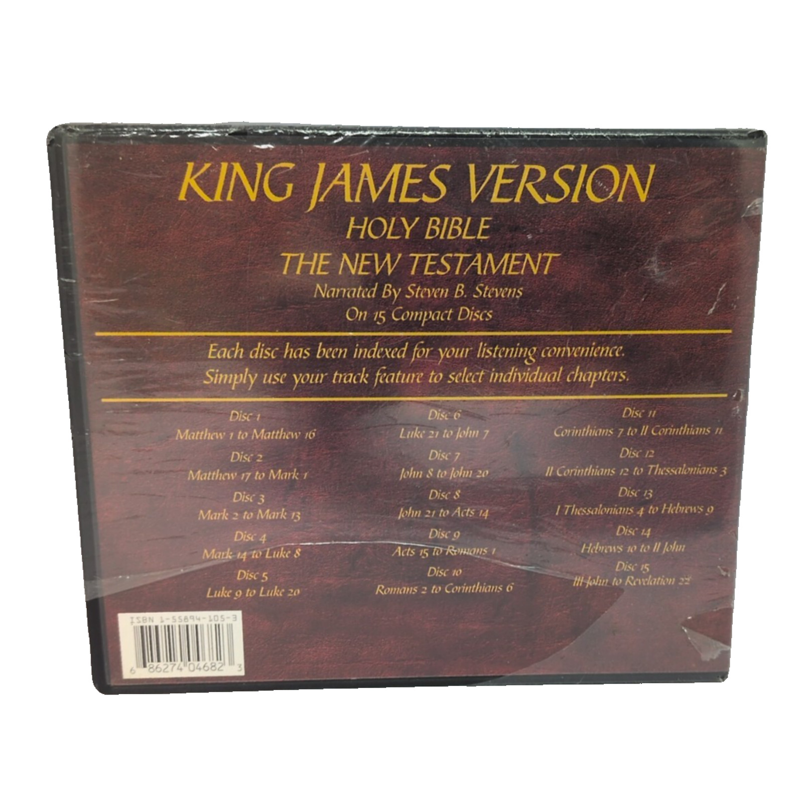 King James Version Bible New Testament — 15 CD Set — 16 Hours — Steven Stevens