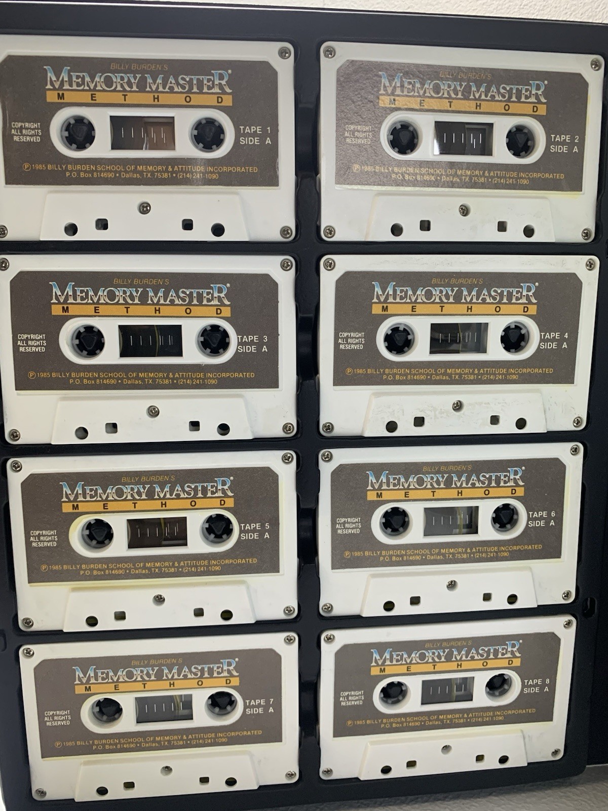 Memory Master Method 8 Cassette Tapes Book In Binder Complete Billy Burdens