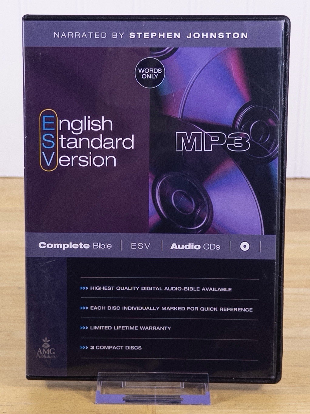 Complete Bible English Standard Version 3 CD-MP3 2006 Read by Stephen Johnston!