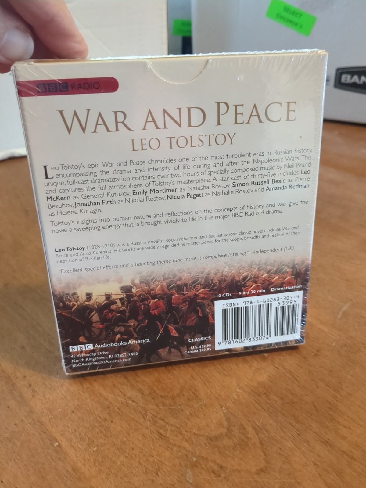 NEW SEALED. War and Peace, Leo Tolstoy (BBC Dramatization). 10 CDs. Lib